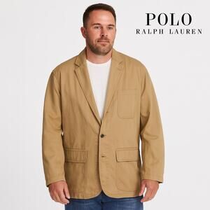 Polo Ralph Lauren VTG Men’s SZ XL 100% Cotton Single-Breasted Blazer in Caramel